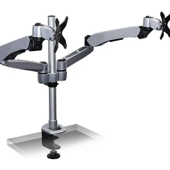 Mount-It! Modular Spring Arm Adjustable Monitor Arm, Up to 27" Monitors, Silver (MI-45116S)