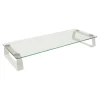 Mount-It! Monitor Stand, Clear/Silver (MI-7262-DS)