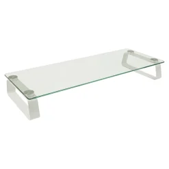 Mount-It! Monitor Stand, Clear/Silver (MI-7262-DS)