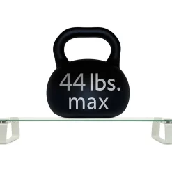 Mount-It! Monitor Stand, Clear/Silver (MI-7262-DS)