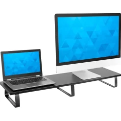 Mount-It! Monitor Stand for Up to 2 Monitors, 39.4" Wide, Black (MI-7267)