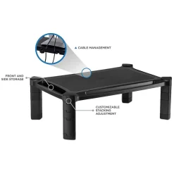 Mount-It! Printer and Monitor Stand Height Adjustable, Holds Up to 22 lbs., Black (MI-7851)