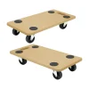 Mount-It! Small Platform Mover Dolly, 220 lb. Capacity, Light Brown, 2/Pack (MI-927)