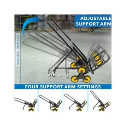 Mount-It! Stair Climber Hand Truck, 330 lb. Capacity, Black/Yellow (MI-924)