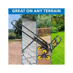 Mount-It! Stair Climber Hand Truck, 330 lb. Capacity, Black/Yellow (MI-924)