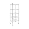Mount-It! 5-Tier Metal Shelving Unit with Wheels, 24", Silver (MI-7862)