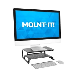 Mount-It! 2-Tier Monitor Stand, Up to 32", Black (MI-7361)