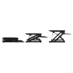 Mount-It! 36"W Electric Adjustable Standing Desk Converter with USB Charging Port, Black (MI-7927E)