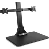 Mount-It! 28"W Electric Adjustable Standing Desk Converter with Dual Monitor Mount, Black (MI-7952)