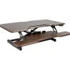 Mount-It! 38"W Electric Rectangular Adjustable Standing Desk Converter, Dark Walnut (MI-8011)