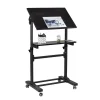 Mount-It! 24"W Lectern Adjustable Steel Standing Podium, Black (MI-7941)