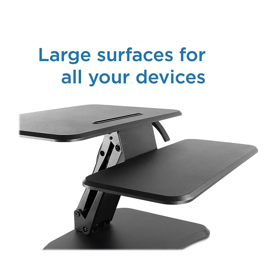 Mount-It! 25"W Manual Adjustable Standing Desk Converter, Black (MI-7957)