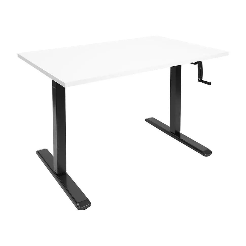 Mount-It! 48"W Manual Adjustable Standing Desk, White/Black (MI-18069)