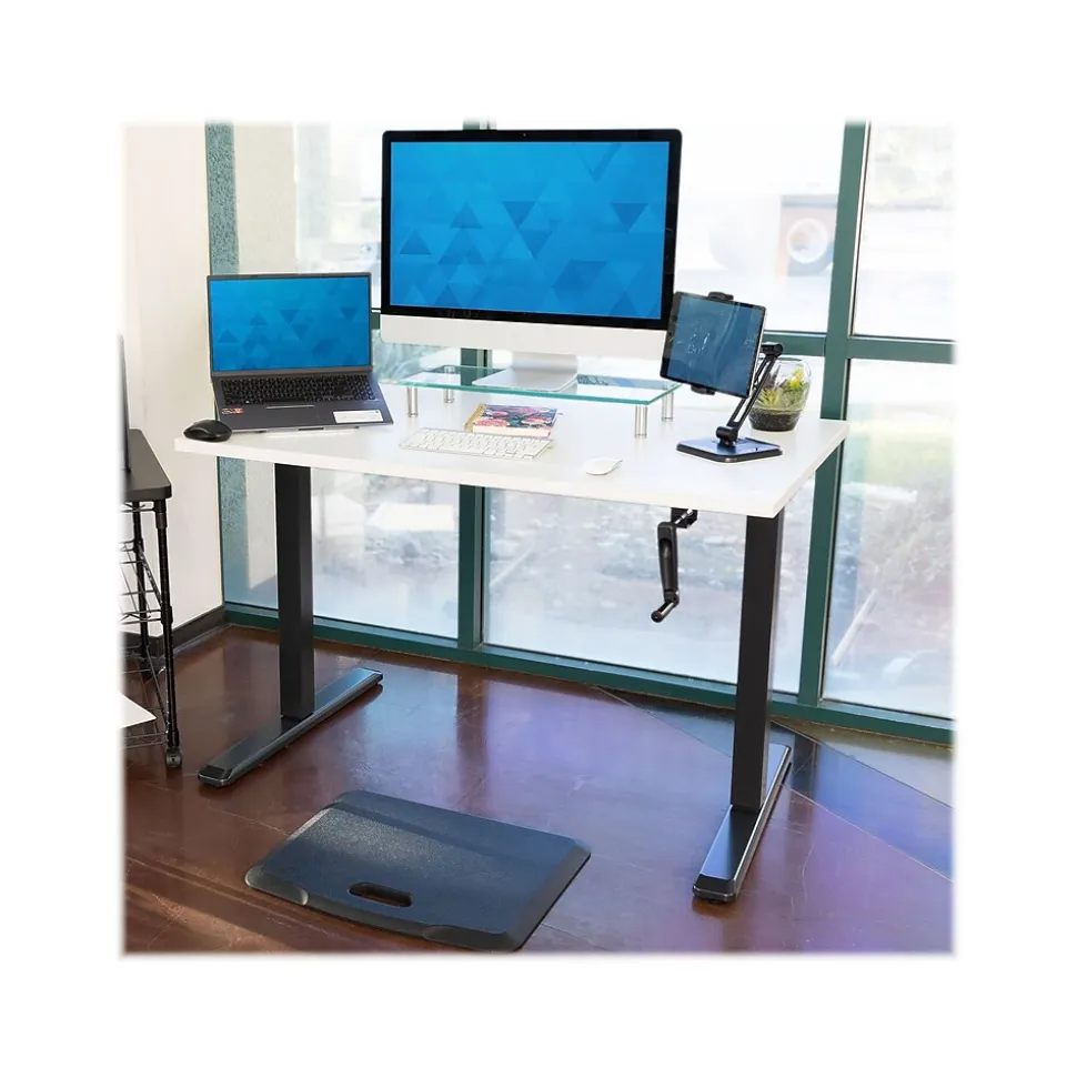 Mount-It! 48"W Manual Adjustable Standing Desk, White/Black (MI-18069)