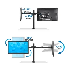 Mount-lt! Adjustable Full Motion Monitor Arm Mount, Up to 32