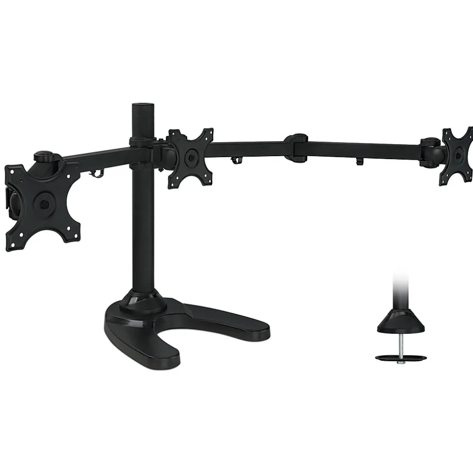 Mount-lt! Adjustable Monitor Mount, Up to 24", Black (MI-789)