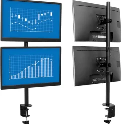 Mount-lt! Adjustable Monitor Mount, Up to 32" Monitor, Black (MI-1768)