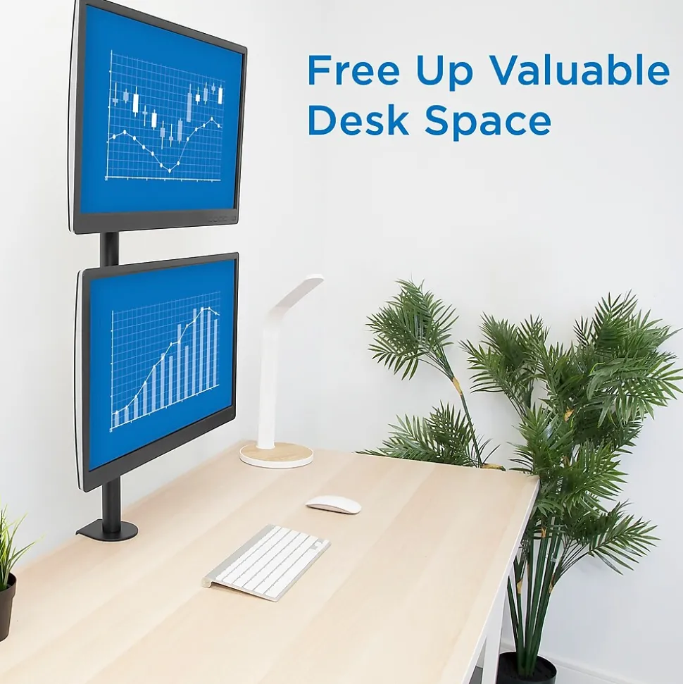 Mount-lt! Adjustable Monitor Mount, Up to 32" Monitor, Black (MI-1768)