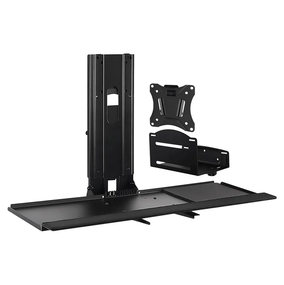 Mount-lt! Adjustable Monitor and Keyboard Wall Mount, Up to 32", Black (MI-7919)