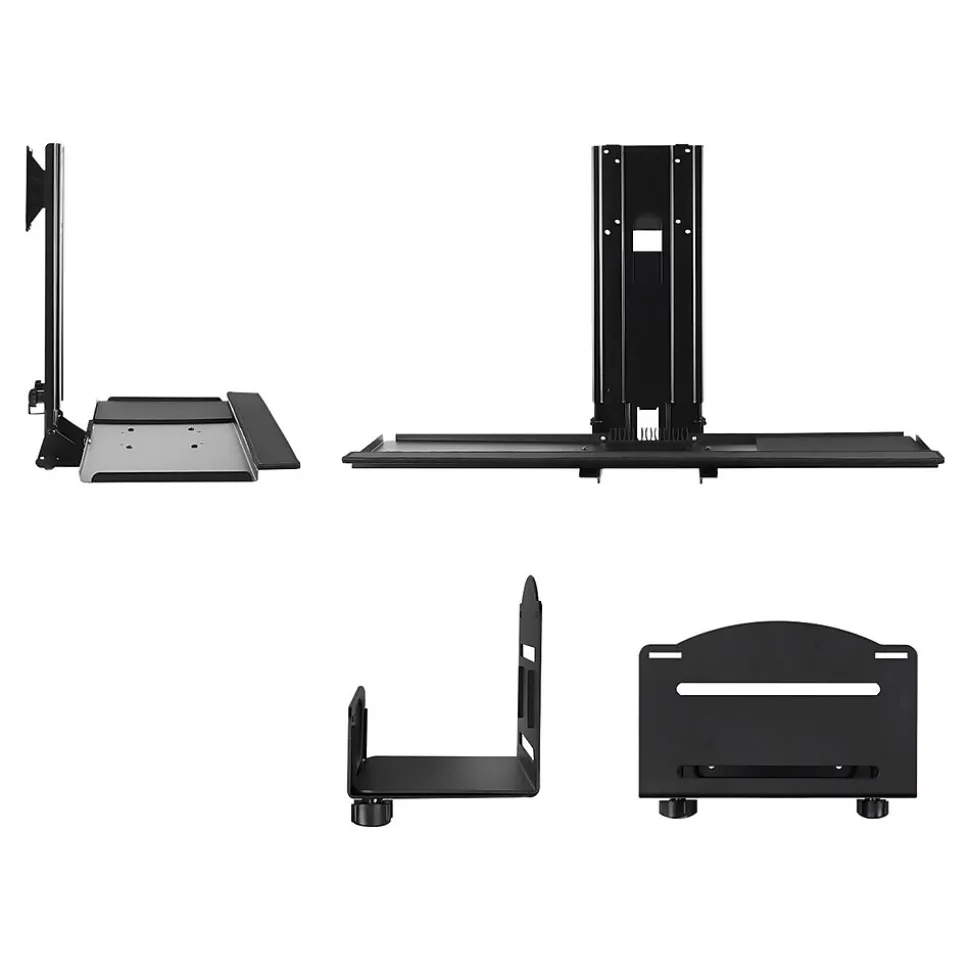 Mount-lt! Adjustable Monitor and Keyboard Wall Mount, Up to 32", Black (MI-7919)