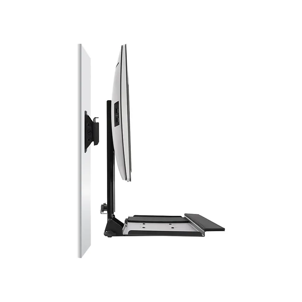 Mount-lt! Adjustable Monitor and Keyboard Wall Mount, Up to 32", Black (MI-7919)