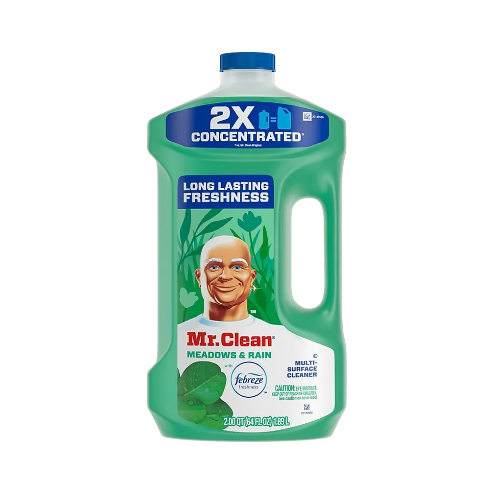Mr. Clean Multi-Surface Cleaner, Febreze Meadows & Rain Scent, 64 Fl. Oz. (10725)