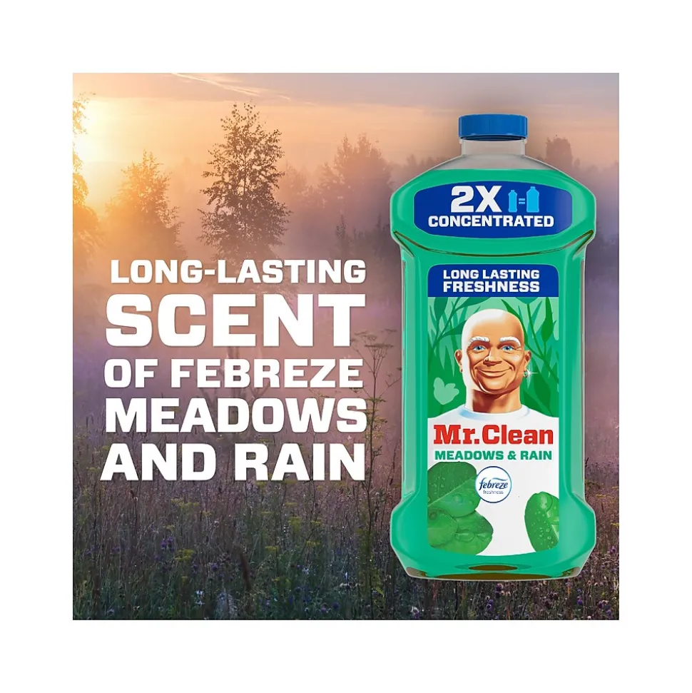 Mr. Clean Multi-Surface Cleaner, Febreze Meadows & Rain Scent, 64 Fl. Oz. (10725)