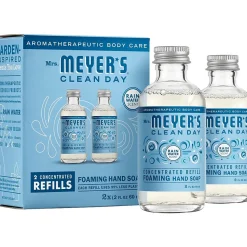 Mrs. Meyer's Clean Day Foaming Hand Soap Refill, Rain Water Scent, 2 Fl. Oz., 2/Pack (355609)