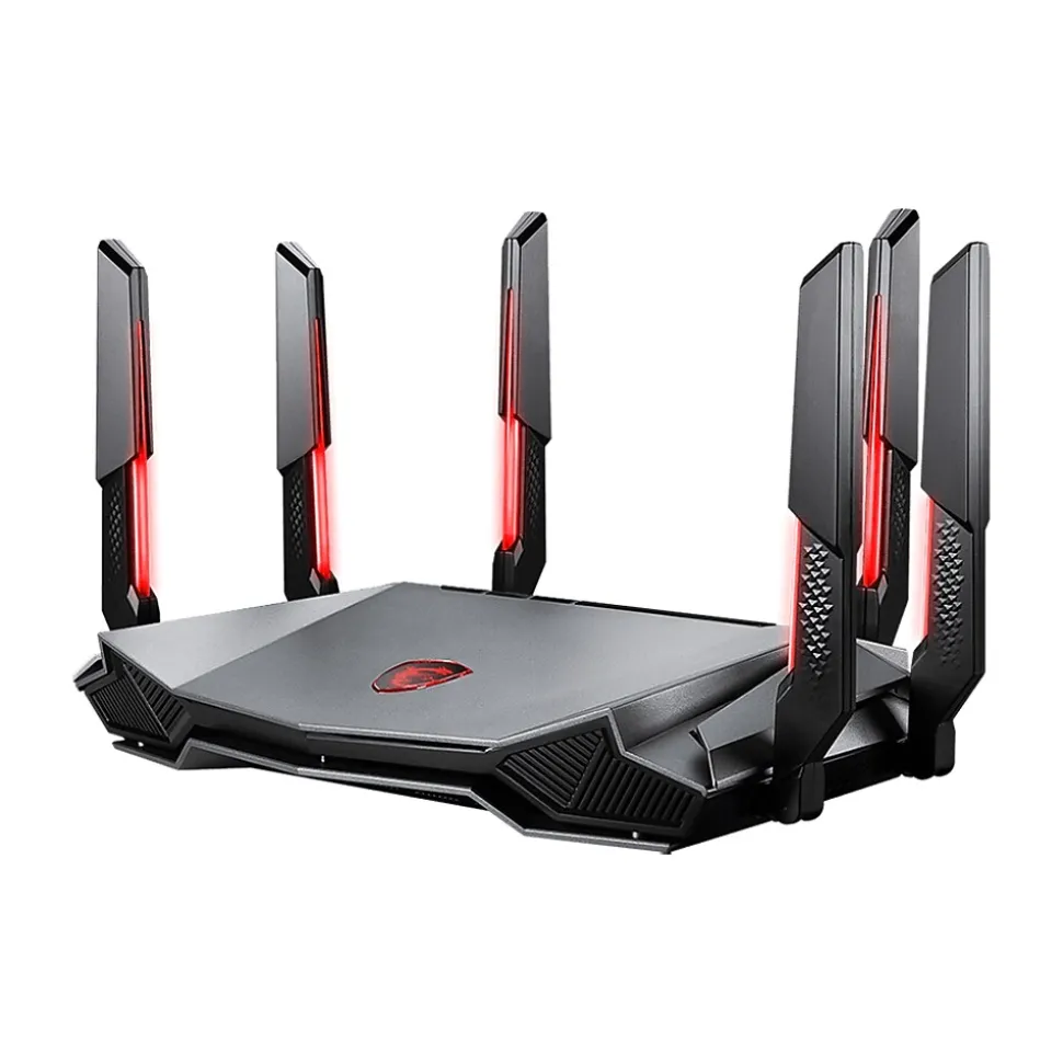 MSI RadiX AXE6600 AX6600 Tri Band MU-MIMO WiFi 6E Gaming Router, Black/Red (RADIXAXE6600)
