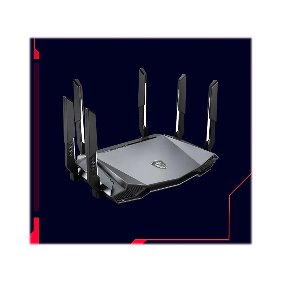 MSI RadiX AXE6600 AX6600 Tri Band MU-MIMO WiFi 6E Gaming Router, Black/Red (RADIXAXE6600)