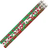 MUSGRAVE® Dots of Christmas Fun Motivational Pencils, Assorted Colors, Pack of 144 (MUS2528G)