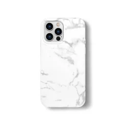MVMT White Marble Snap Case for iPhone 13 Pro Max (IC7686MB-3X-WHA)
