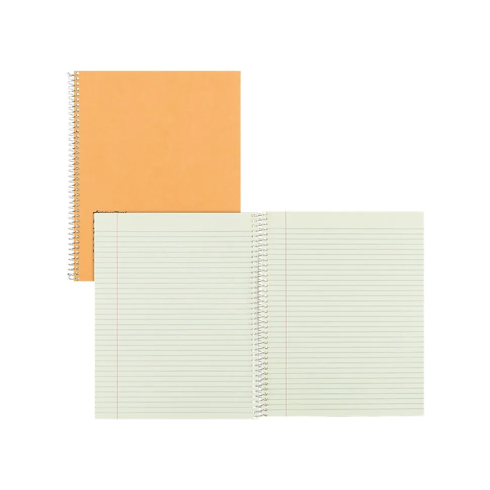 National Brand Brown Board Cover 1-Subject Notebooks, 8" x 10", Narrow Ruled, 80 Sheets, Brown (RED33008)