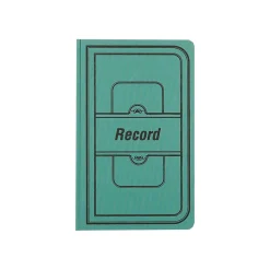 National Brand Canvas Tuff Series Record Book, 7.63" x 12.13", Green, 250 Sheets/Book (A66500R)