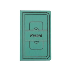 National Brand Canvas Tuff Series Record Book, 7.63" x 12.13", Green, 150 Sheets/Book (A66300R)