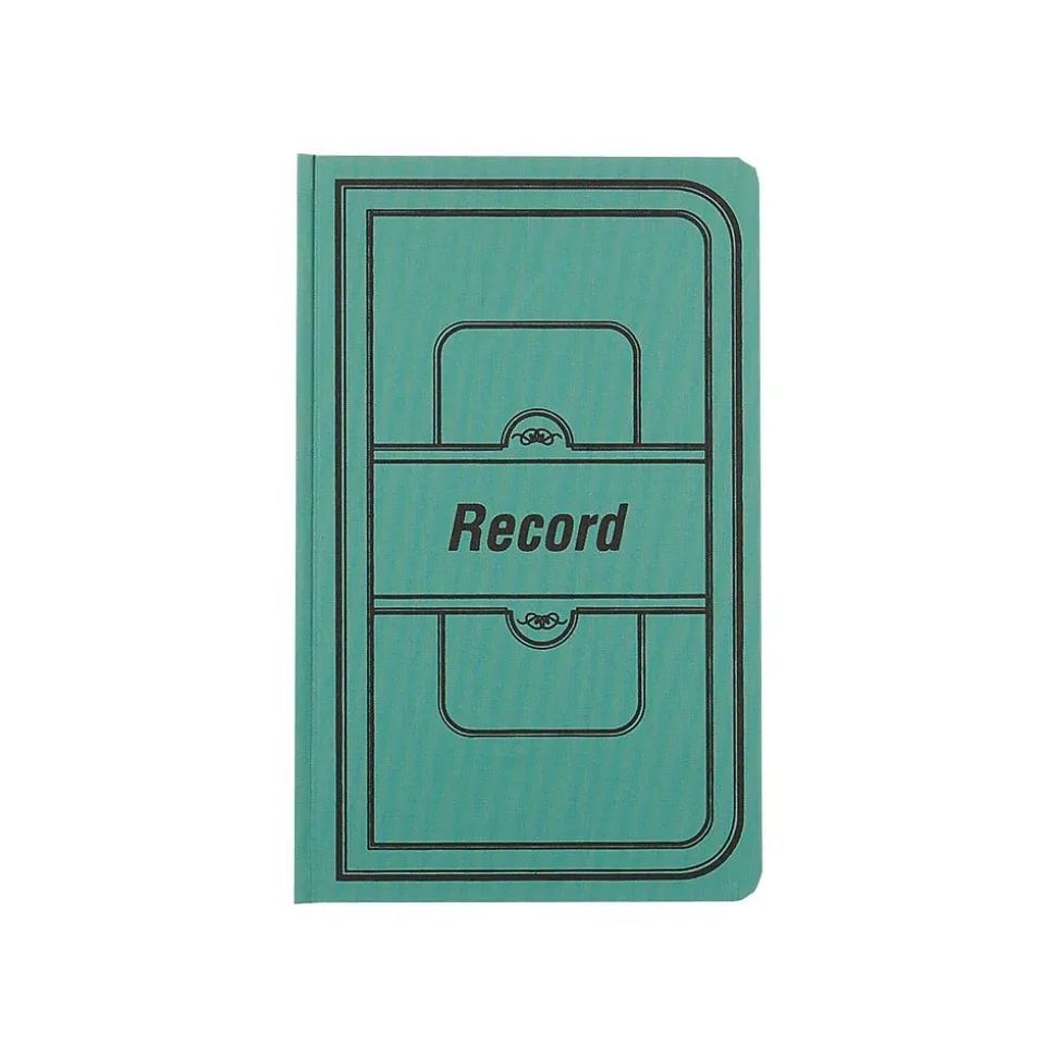 National Brand Canvas Tuff Series Record Book, 7.63" x 12.13", Green, 150 Sheets/Book (A66300R)