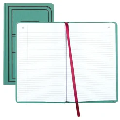 National Brand Canvas Tuff Series Record Book, 7.63" x 12.13", Green, 75 Sheets/Book (A66150R)