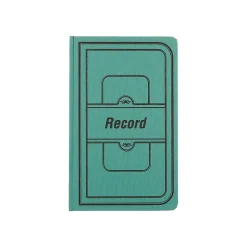 National Brand Canvas Tuff Series Record Book, 7.63" x 12.13", Green, 75 Sheets/Book (A66150R)