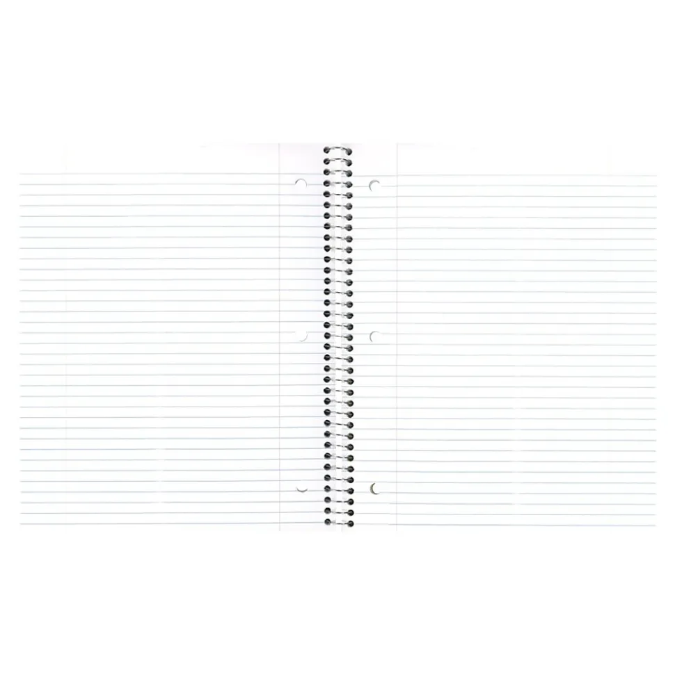 National Brand Kolor Kraft 1-Subject Notebooks, 8.86" x 11", College Ruled, 80 Sheets, Each (RED33709)