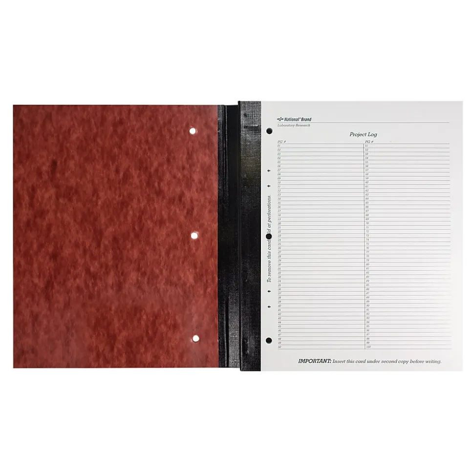 National Brand Laboratory 1-Subject Computation Notebooks, 9.25" x 11", Quad, 200 Sheets, Brown (43649)