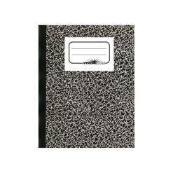 National Brand 1-Subject Composition Notebooks, 7.87" x 10", College Ruled, 80 Sheets, Black (43461)