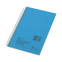National Brand 1-Subject Notebooks, 5" x 7.75", College Ruled, 80 Sheets, Blue (33502)