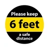 National Marker Projector Lens, "Please keep a safe distance," 2.5" x 2.5", Yellow/Black (VSPL6)
