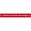 National Marker Walk-On™ Floor Decal, "Thank You for Practicing Social Distancing," 2.25" x 20", Red/White (WFS78RD)