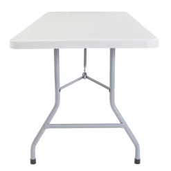 National Public Seating BT3000 Series 6' x 30" Plastic Folding Table, Speckled Gray (BT3072)