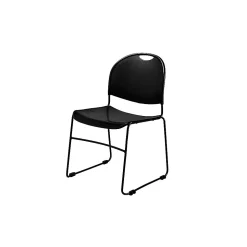 National Public Seating Commercialine 850 Series Ultra Compact Stack Chair, Black, 20 Pack (850-CL/20)