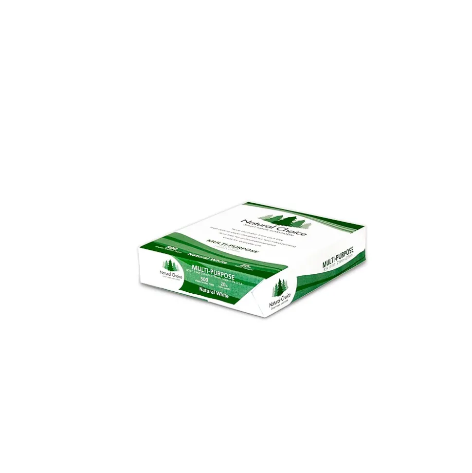 Natural Choice 8.5" x 11" Multipurpose Paper, 20 lbs., 92 Brightness, 5000 Sheets/Carton (MNW000-01)