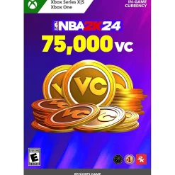 NBA 2K24: 75,000 VC, In-Game Digital Currency, Xbox Series X|S, Xbox One (Digital)