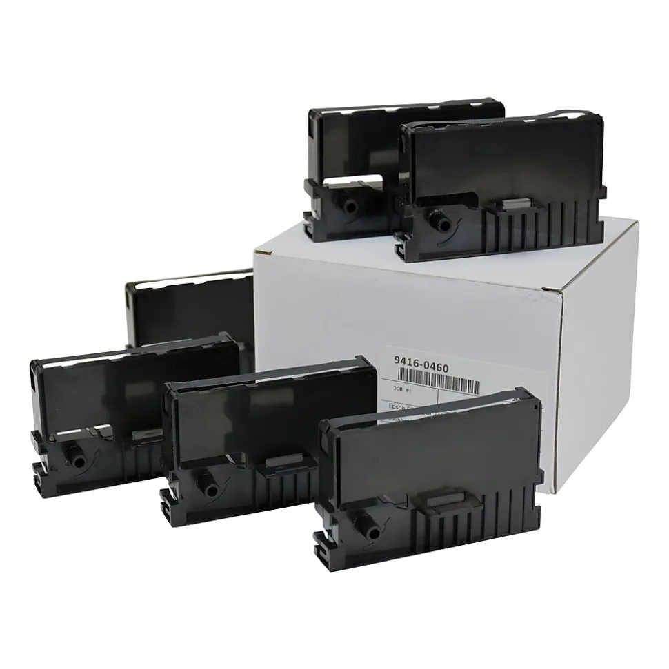 NCR ERC41 Black Dot-Matrix Printer Ribbons, 6/Box (94160460)