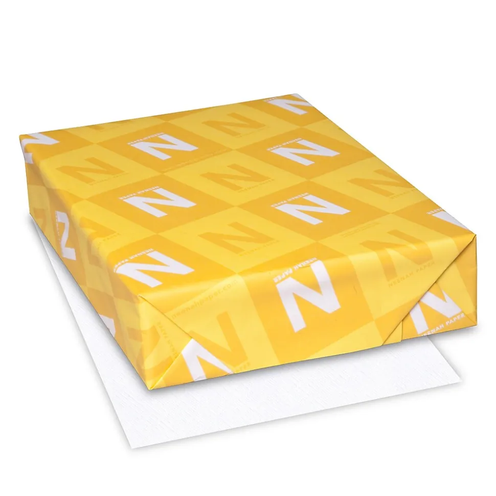 Neenah Paper Astrobrights 135 lb. Cover Paper, 8.5" x 11", Yellow/White Dupex, 1500 Sheets/Case (45305A)